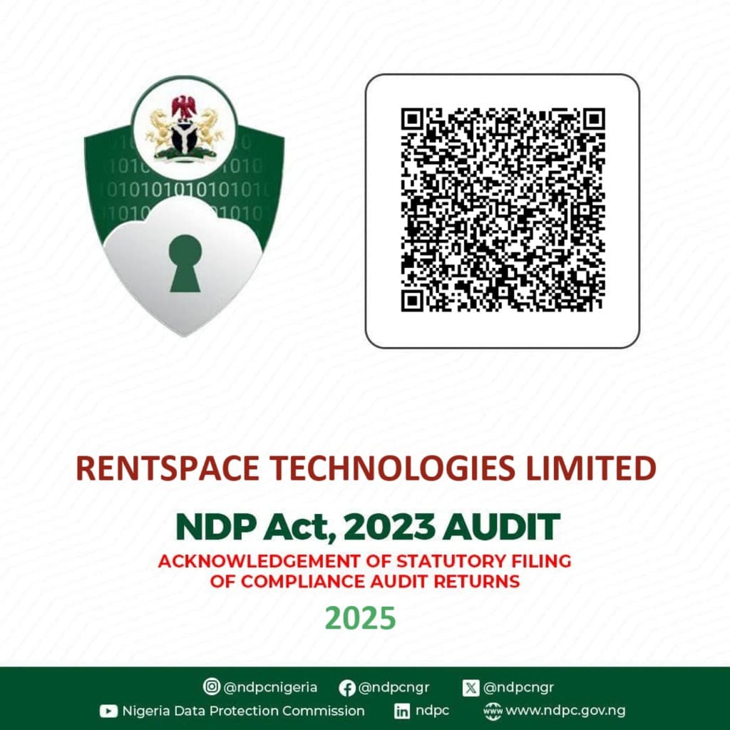 RentSpace Technologies Limited NDPC NDP Act 2023 Audit acknowledgement of statutory filing of compliance audit returns, 2025